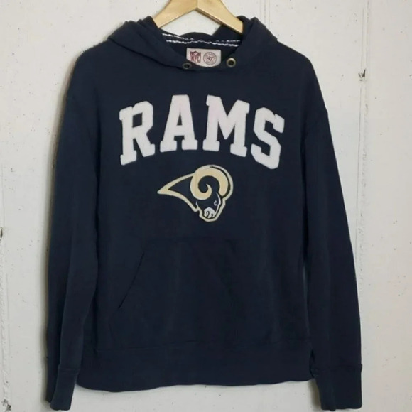 Vintage NFL M Distressed Rams Hoodie Sweatshirt‎ - Picture 1 of 5